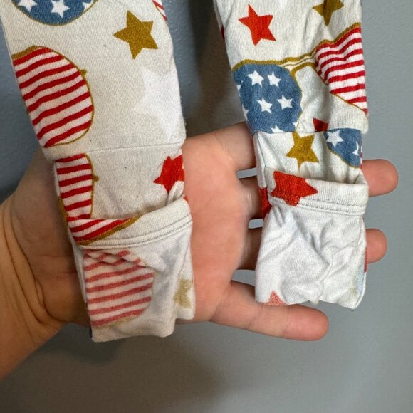 GIGI & MAX bamboo soft aviator red, white & blue print sleeper size 3 months - Picture 6 of 6